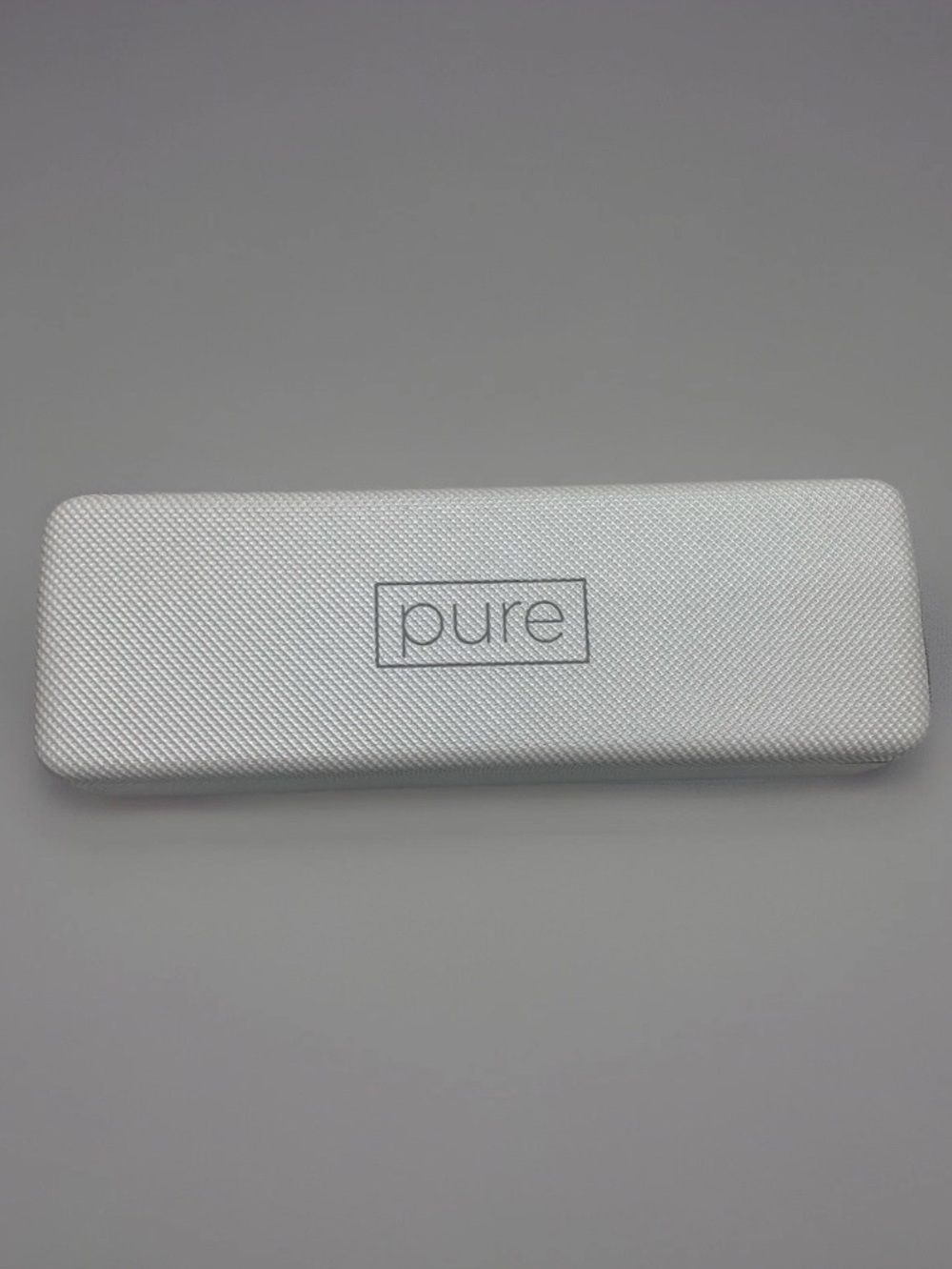 Pur White Textured Glasses Case - Pur